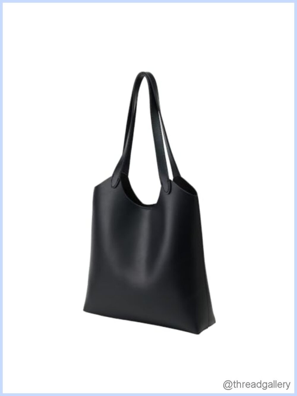 Vegan Leather Light Tote Bag for Women Minimalist Shoulder Handbag